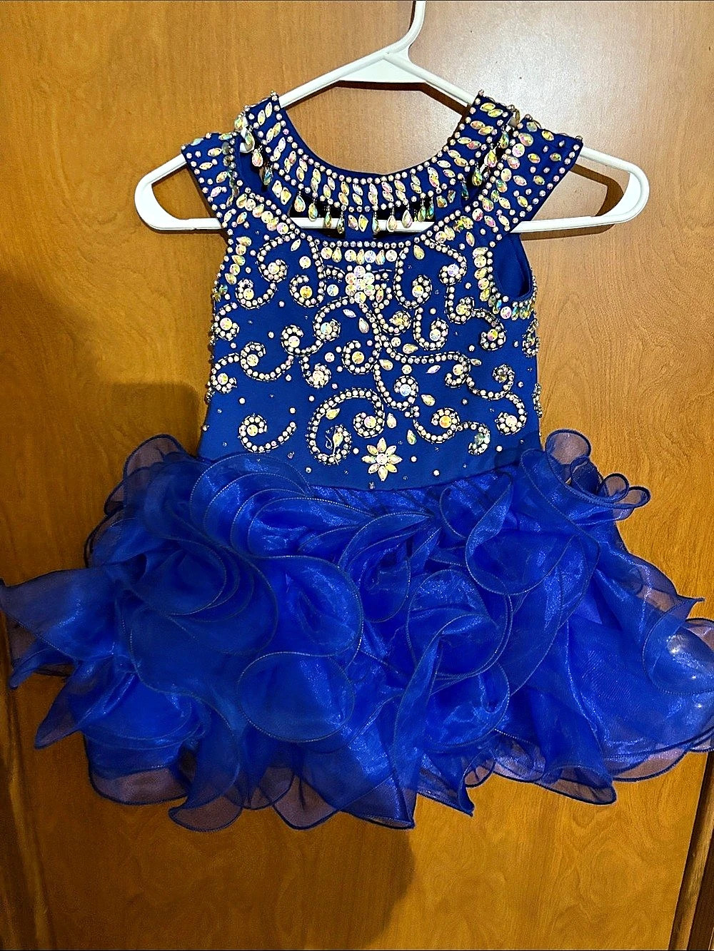 Cupcake pageant dress royal blue with beautiful stonework size 3T